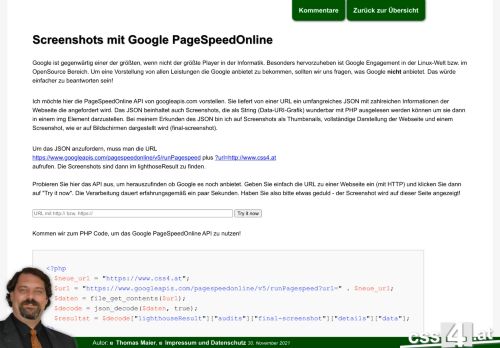 Google Pagespeed API